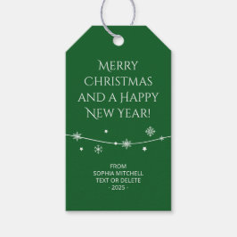 Traditionelle - Classic Green - Snowflake-Geschenk Geschenkanhänger