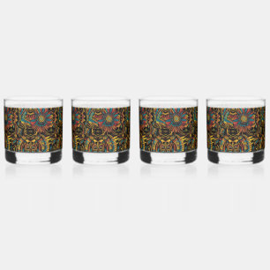 Traditionelle Cyan "Aztec Dream" Getränketumoren Whiskyglas