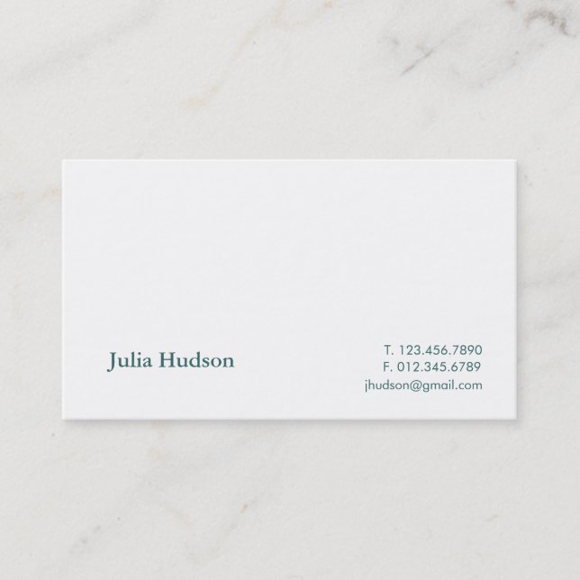 Traditionelle der Hudson-Karte Visitenkarte (Vorderseite)