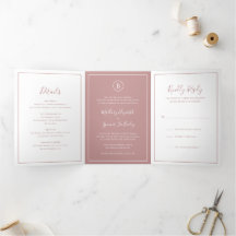 Traditionelle Dusty Rose Rosa Elegante Hochzeit
