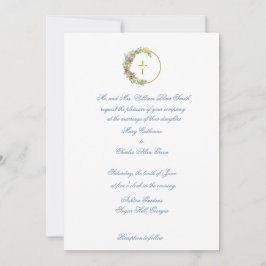 Traditionelle Einladung zur Hochzeit, Blumen mit K