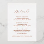 Traditionelle Elegante Hochzeitsfolie-Umschließung Folie Einladungspostkarte<br><div class="desc">Klassische Hochzeitszimmerkarte mit einfachem Design und dem Titel in eleganter Kalligrafie.</div>