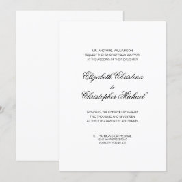 Traditionelle Eleganz in Schwarz und Weiß (kein rc Einladung