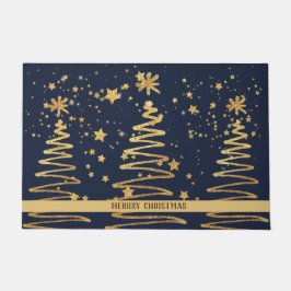 Traditionelle Familie Lieblings-Luxus Gold Blau Fußmatte
