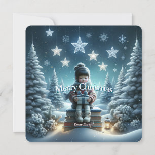 Traditionelle Fantasy-Weihnachtskarte Feiertagskarte