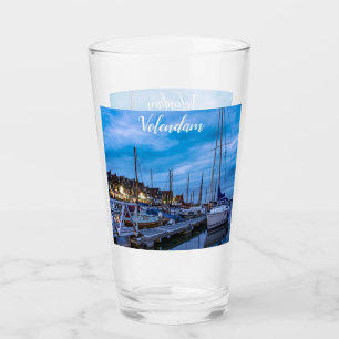 Traditionelle Fischerstadt Nachtszene Glas