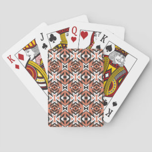 Traditionelle Fliesen, ethnische Korallen geometri Spielkarten