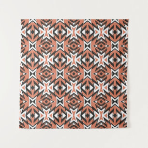 Traditionelle Fliesen, ethnische Korallen geometri Wandteppich