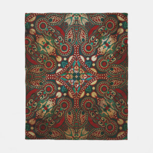 Traditionelle Floral Paisley Bandanna Grunge Fleecedecke