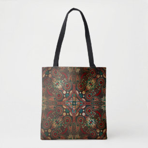 Traditionelle Floral Paisley Bandanna Grunge Tasche
