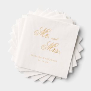 Traditionelle formelle elegante Hochzeit Servietten Mit Folie