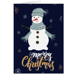 Traditionelle "frohe Weihnachten" Schneemann Weihn