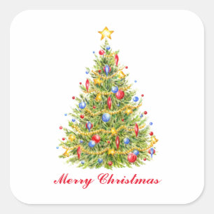Traditionelle frohe Weihnachtsbaum Merry Stickers