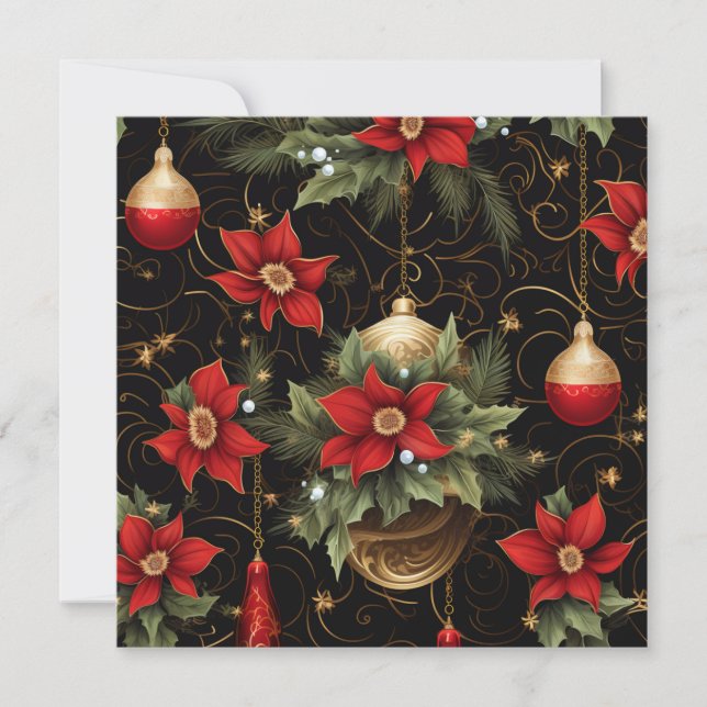 Traditionelle frohe Weihnachtskarte Feiertagskarte (Vorderseite)