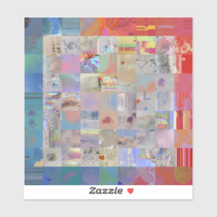 Traditionelle geometrische Patchwork-Geschenkverpa Aufkleber