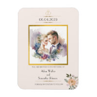 Traditionelle Gold-Blume Save the Date