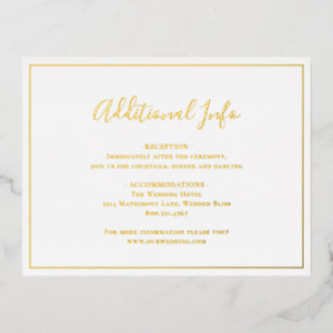 Traditionelle Gold Foil Wedding Card Folie Einladungspostkarte