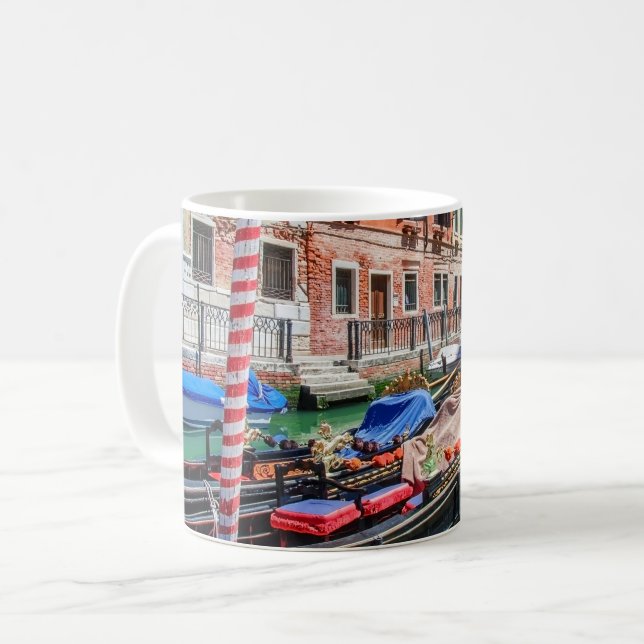 Traditionelle Gondel in Venedig Kaffeetasse (Vorderseite Links)