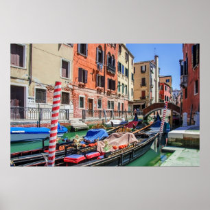 Traditionelle Gondel in Venedig Poster