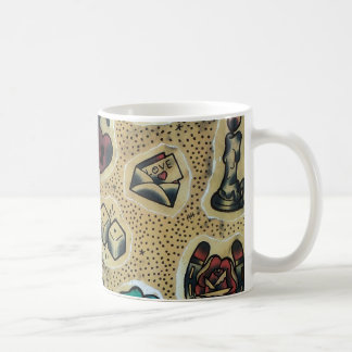 Traditionelle grelle Tätowierungs-Tasse Kaffeetasse