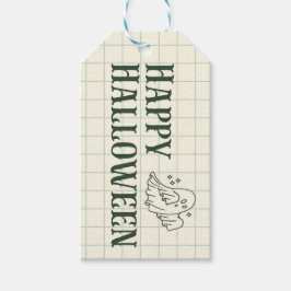 Traditionelle grüne Geister glückliche Halloween-T Geschenkanhänger