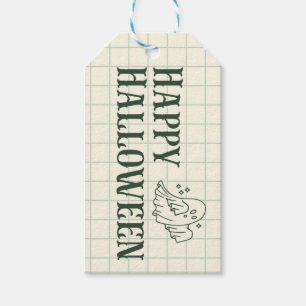 Traditionelle grüne Geister glückliche Halloween-T Geschenkanhänger