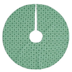 Traditionelle grüne Weihnachtsbäume und Rentiere Polyester Weihnachtsbaumdecke