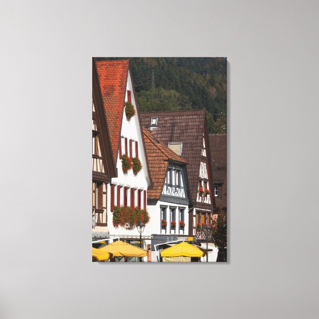 Traditionelle Häuser in Deutschland Leinwanddruck (Vorderseite)