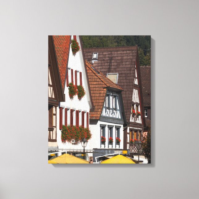 Traditionelle Häuser in Deutschland Leinwanddruck (Vorderseite)
