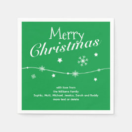 Traditionelle - helle grüne Weihnachtsmänner Napki Serviette