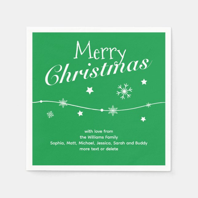 Traditionelle - helle grüne Weihnachtsmänner Napki Serviette (Vorderseite)