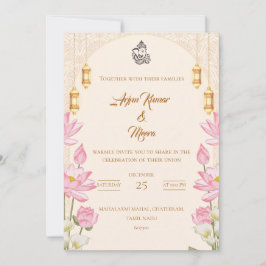 Traditionelle Hindu-Hochzeitseinladungsvorlagen Einladung