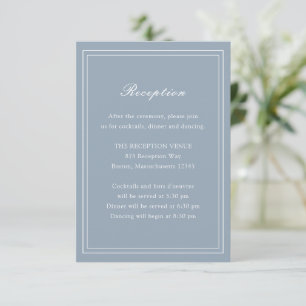 Traditionelle Hochzeit in trostfreiem Blau Begleitkarte