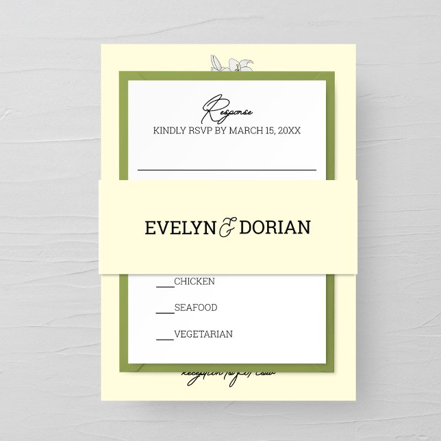 Traditionelle Hochzeit mit Creme Einladungsbanderole (Von Creator hochgeladen)