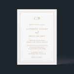Traditionelle Hochzeit mit Gold Einladung<br><div class="desc">Klassische Hochzeitseinladung mit Ihrem Monogramm und Hochzeitsdetails in Imitat Gold,  umgeben von einer doppelten Grenze. Die Schriftart- und Randfarben können durch Anklicken des Buttons "Anpassen" in eine beliebige Farbe geändert werden. Eine traditionelle Hochzeitseinladung mit einem sauberen und zeitlosen Design,  perfekt für eine formelle Hochzeit.</div>