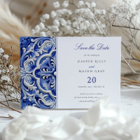 Traditionelle Hochzeit von Azulejo "Save the Date"