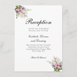 Traditionelle Hochzeitsempfehlung mit rosa grüner  Begleitkarte