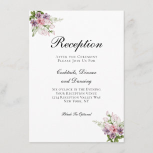 Traditionelle Hochzeitsempfehlung mit rosa grüner Begleitkarte