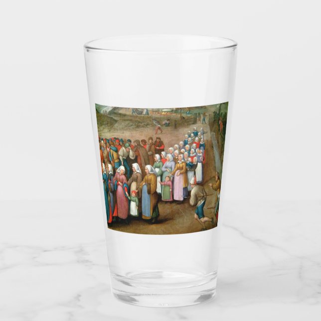 Traditionelle Hochzeitsprozession (Vintage Kunst) Glas (Vorderseite)