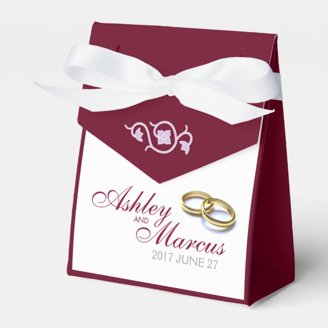 Traditionelle Hochzeitsrings Geschenkschachtel (Vorderseite)