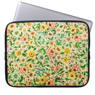 Traditionelle indische Blumenmuster Laptopschutzhülle