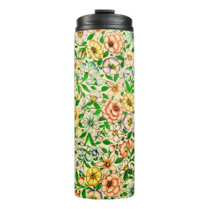 Traditionelle indische Blumenmuster Thermosbecher