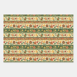 Traditionelle indische Flora Geschenkpapier Set