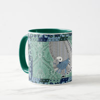 Traditionelle indische Pfauenpfarrer-Tasse