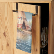 Traditionelle indische Teepee Nature Scene Digi