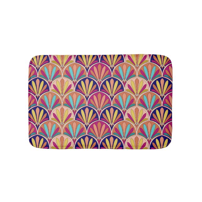 Traditionelle indische TextilIllustration Badematte (Vorderseite)