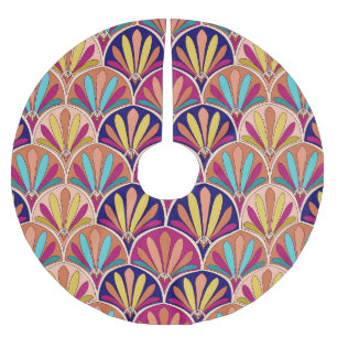 Traditionelle indische TextilIllustration Polyester Weihnachtsbaumdecke