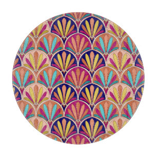 Traditionelle indische TextilIllustration Schneidebrett