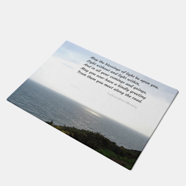 Traditionelle irische Segen-Fußmatte Fußmatte (Schrägansicht)