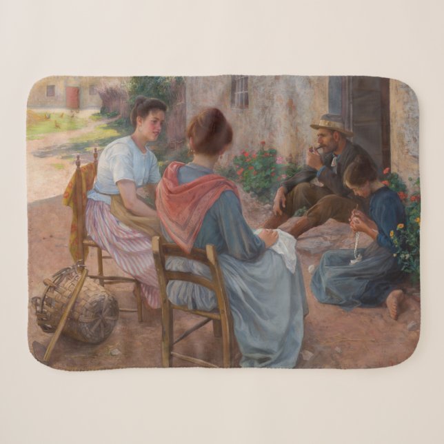 Traditionelle italienische Familie (Vintag Italien Sherpadecke (Vorderseite (Horizontal))